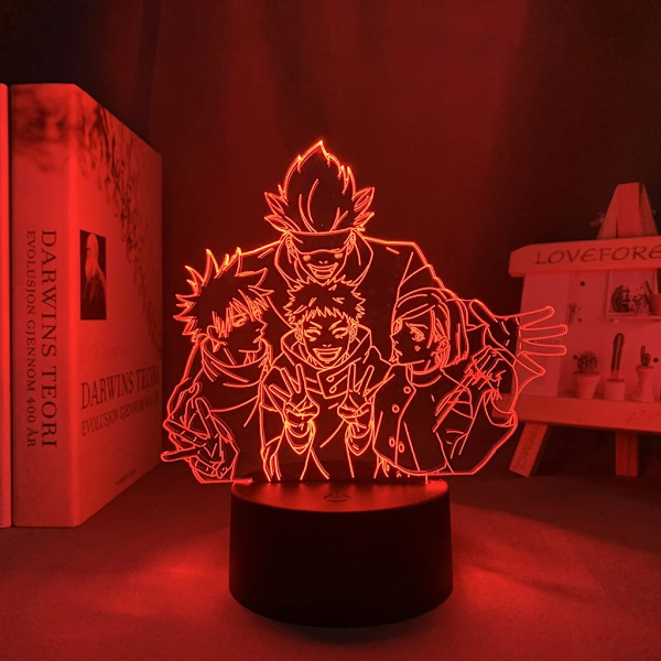 3D Illusion Jujutsu Kaisen LED Anime Lampa 16 Färger Ändra R