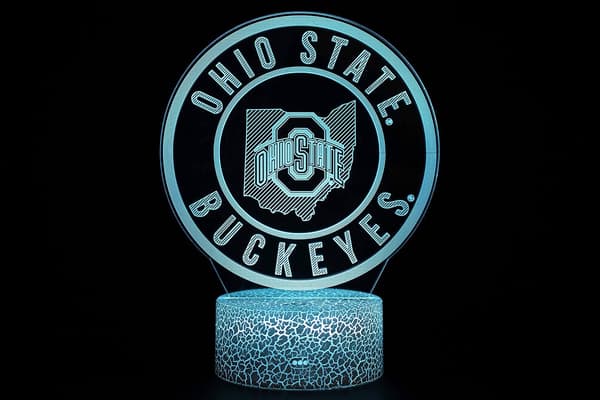 Universitetsfodboldhold Logo 16 Farveskift Dekorationslampe Des