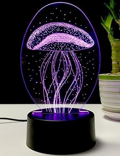 3D Vandmand Fiske Natlampe USB Touch Switch Dekor Bord D