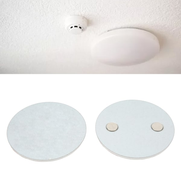 70mm 2 Hole Smoke Detector Magnetic Adhesive Pads Installation Tool Strong Magnetism for Smoke Fire Alarm