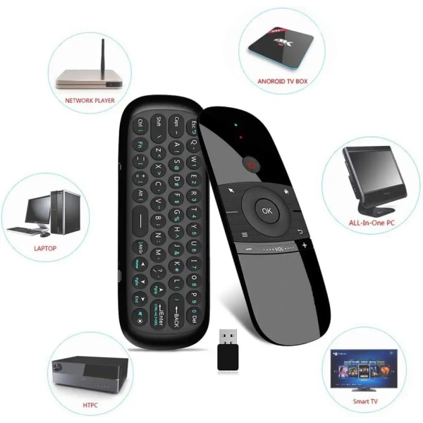 Air Remote,W2.4G trådlöst tangentbord W1 fjärrkontroll för And