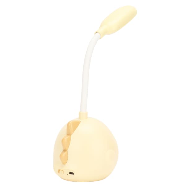 LED Liten Skrivebordslampe Mykt Lys Øyebeskyttelse Student Barn Studerelampe for Skrivebord Soverom Sengeside Sovesal Gul