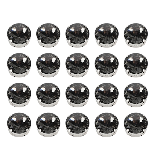 20 stk. DIY Claw Diamanter Brudekjole Retro Fashion Håndværk Glas Tøj Dekorationer 15mm Kokos Grå Rund Glas Claw Diamant