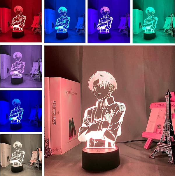Levi Ackerman 3D Anime Natlampe Attack On Titan Japansk