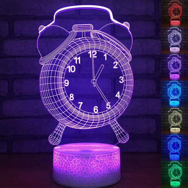 3D LED Hjort Optisk Illusjon Sensor Nattlys med Smart T
