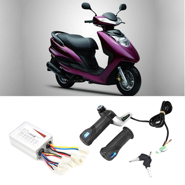 36V 800W Motor Børstet Controllerboks med Gasgreb til Elcykel Scooter E-cykel