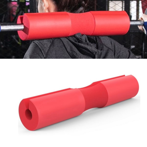Barbell Pad Stress Relief Komfortabel fortykket skum skulderstøtte Squat Pad for Gym Home Red