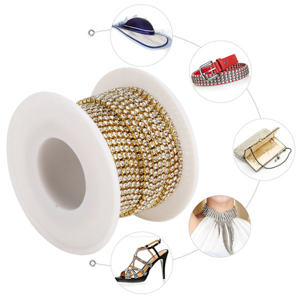 Rhinestone kedja färg DIY mobiltelefon skal kläder prydnad dekoration leveranser Ss6/6.5