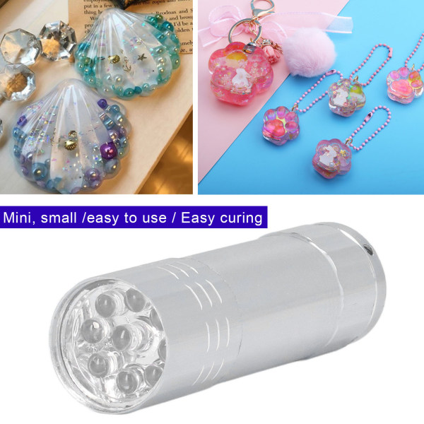UV-limhärdningslampa 395 till 405nm Mini liten bärbar UV-härdningslampa för gör-det-själv smycken manikyr