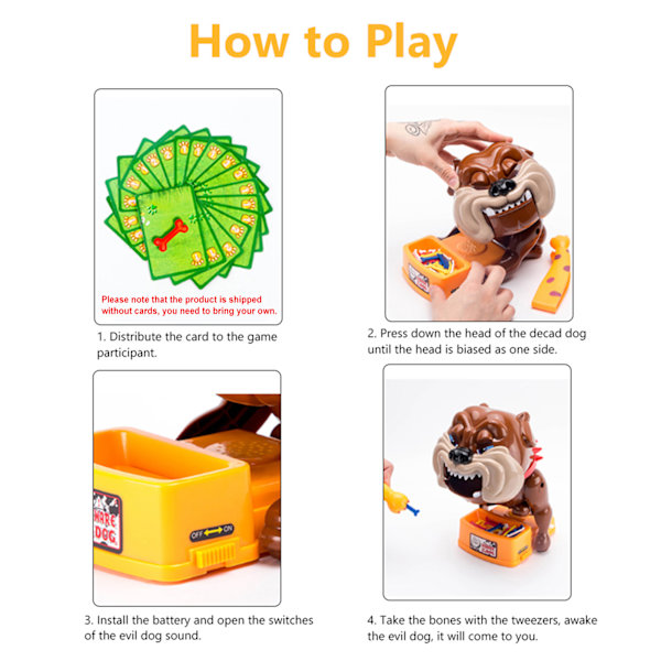 Flake Out Bad Dog Bones Cards Tricky Toy Games för förälder barn barn lek kul