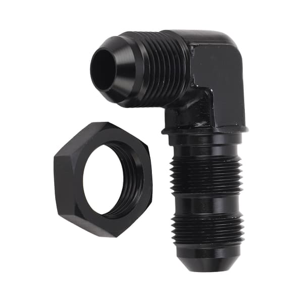 90 Grader 8 AN Flare Bulkhead Adapter Återanvändbar Flare Slangkoppling Bulkhead Adapter med Mutter