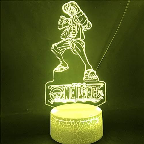 One Piece Luffy 3D Illusjons Nattlampe Smart Touch, RG