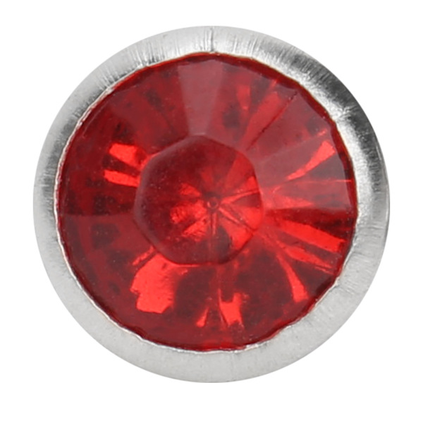 B Akryl Diamant 8mm Dekorativ DIY Nitar Kläder Tillbehör 8mm Silver Kant Kristall Ljusröd