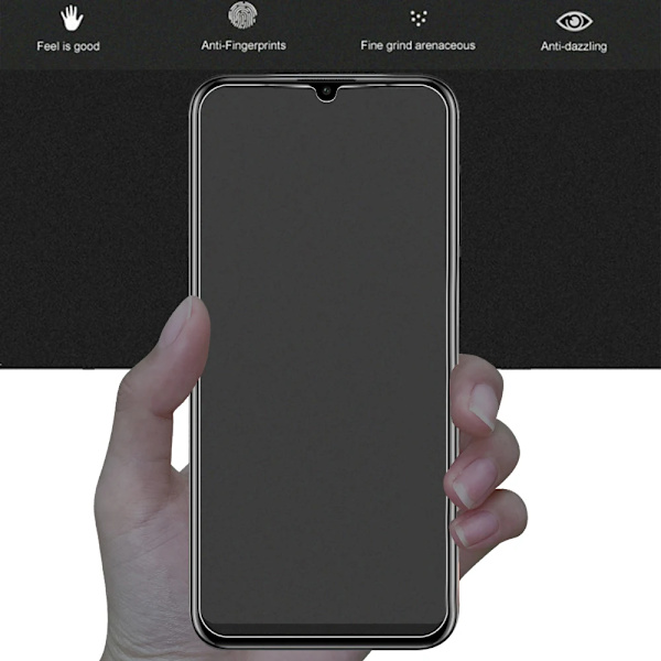 2 st 9D matt härdat glas för Realme Narzo 50I frostat skärmskydd