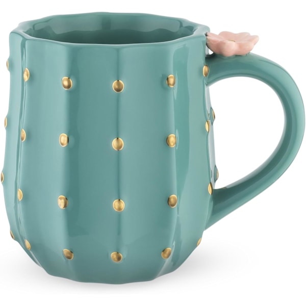 Kaktus Keramiska Kaffemuggar, Temuggar, Resemugg, Lattekopp, Dricksglas för Choklad, Mjölk, Cocktails, Mocktails, 35 cl
