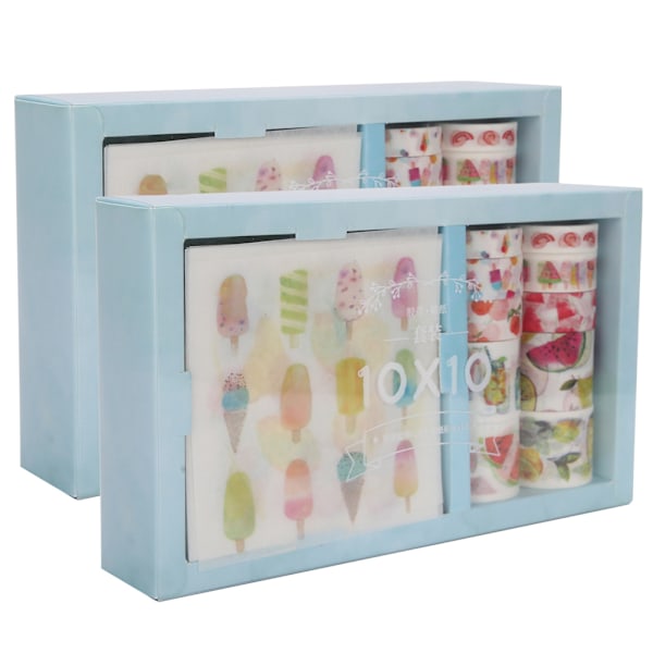 2 sarjaa Washi-paperiteippiä ja tarroja Maskiteipit Japani DIY-etiketti Scrapbookingiin