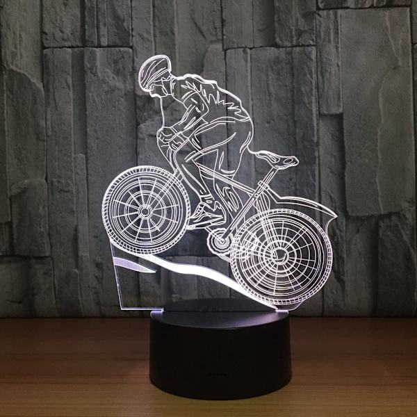 Mountainbike USB 3D LED-lampa - Perfekt för idrottsälskare - 7 färger