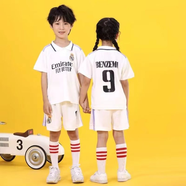 NO10 Barn Sportkläder  pojkar springa sportkläder Fotbollströja Set Fotbollsuniformer Andningsbara Barnfotbollströjor Set sets20-2pcs size14 (90-95cm)