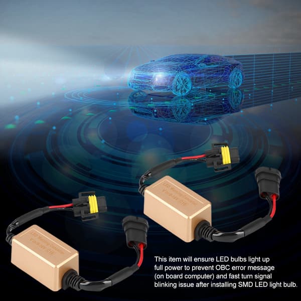1 Par C16 LED Forlygte Dekoder Enhed Anti-Flimmer Modstande Fejl Canceler