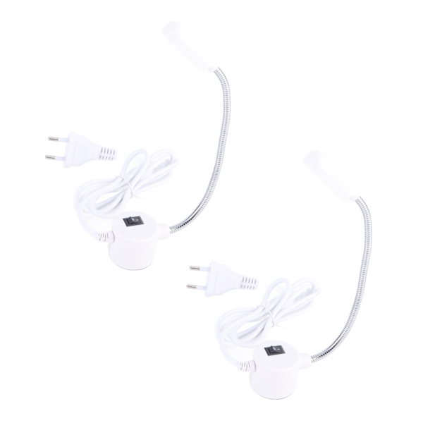 2 stk LED symaskine lys fleksibel arbejds symaskine lys med magnetisk base