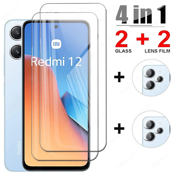 Härdat glas för Xiaomi Redmi 12R Full Coverage Protective Glass Screen Protector