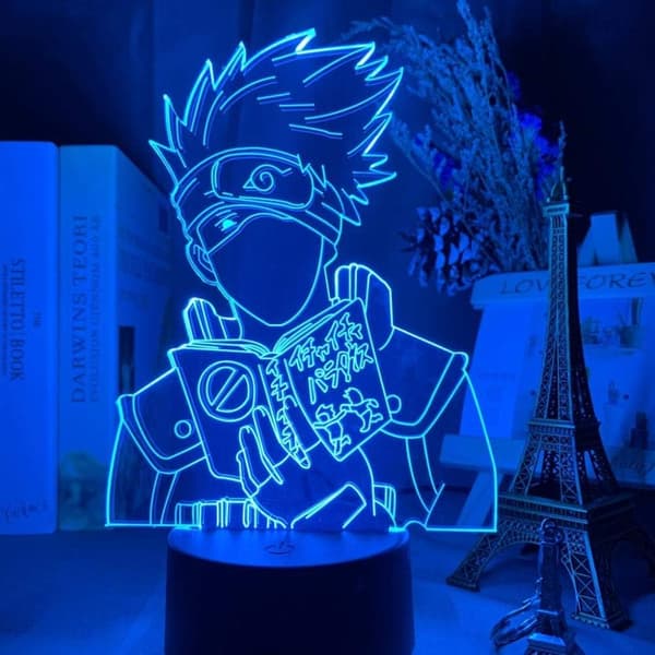 Naruto Kakashi Uchiha Sasuke 3D Illusjon Nattlys Lampe Sm