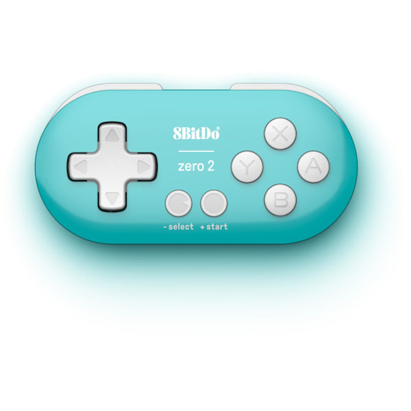 Zero 2 Bluetooth Gamepad Keychain Sized Mini Controller för Switch, Windows, Android, macOS & Raspberry Pi (Turkos Edition) Turquoise
