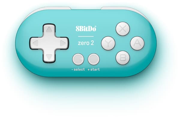 Zero 2 Bluetooth Gamepad Nøglering Størrelse Mini Controller til Switch, Windows, Android, macOS & Raspberry Pi (Turkis Udgave) Turquoise