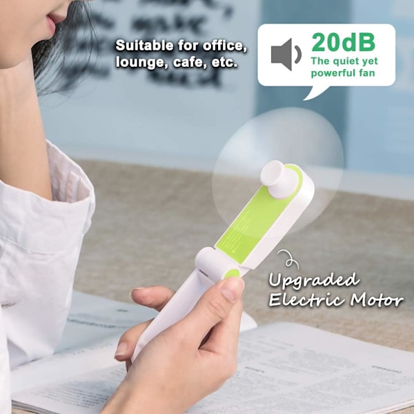 Kädessä pidettävä tuuletin, mini sähköinen käsituuletin, ladattava kannettava kokoontaitettava USB-tuuletin, paristokäyttöinen pieni pöytätuuletin, kokoontaitettava