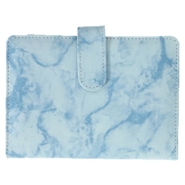 A6 Notebook Binder Lille Bærbar Azure Blå PU Læder Notebook Journal Løs Blad Binder