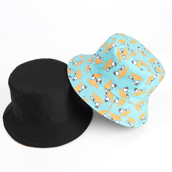 Cartoon Bucket Hat Sommar Strand Fällbar Solhatt Fällbar An C
