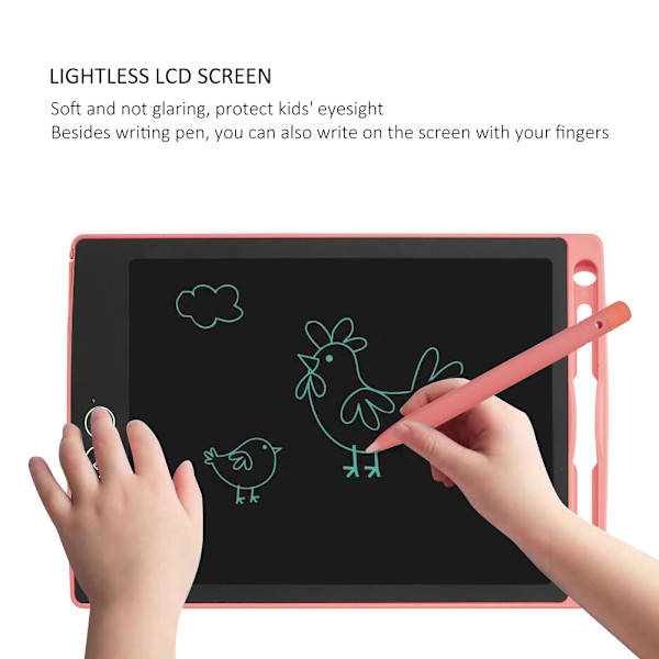 LCD-kirjoitustaulu Elektroninen kirjoitus- ja piirtotaulu (15*23cm Pinkki)