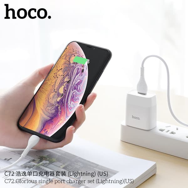 Hoco C72 Haoyi enkelportsladdare lämplig för Apple univer