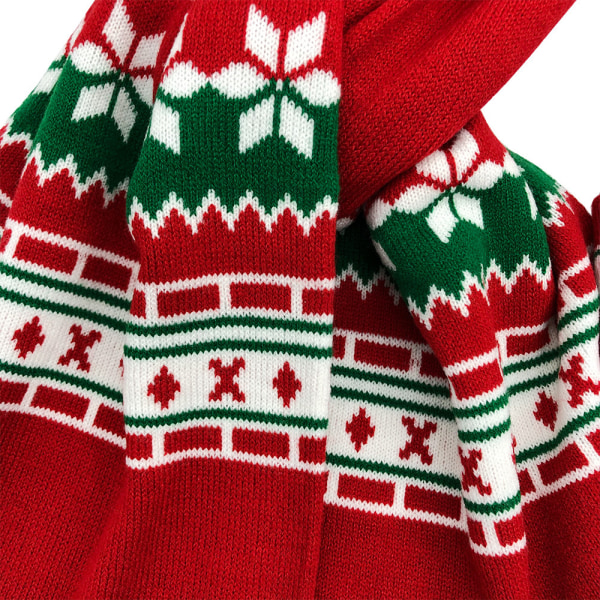 Julhalsduk och mössa set, mycket varm stickad julhängande