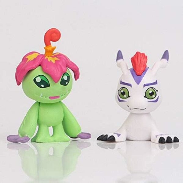 Hullut 9 kpl Digimon Adventure Agumon Gabumon Mini PVC -hahmot, Digimon lelut, 1.7 - 1.9 tuumaa