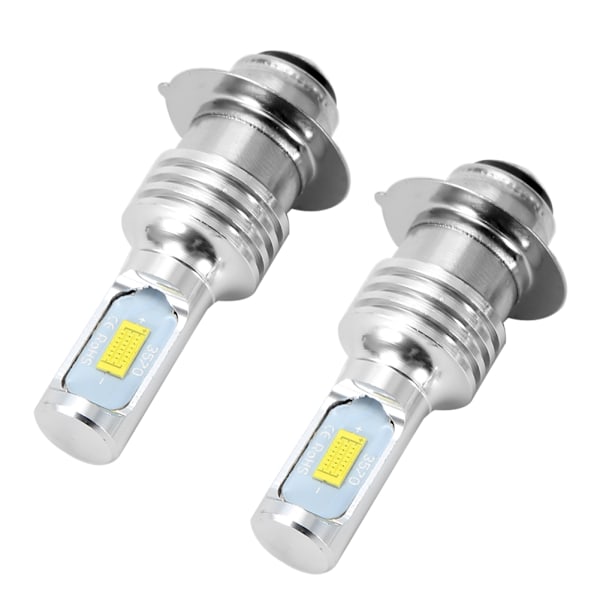 2 st 80W 6000K Vita LED-lampor för bil H6/P15D Dimljus med Dekoder