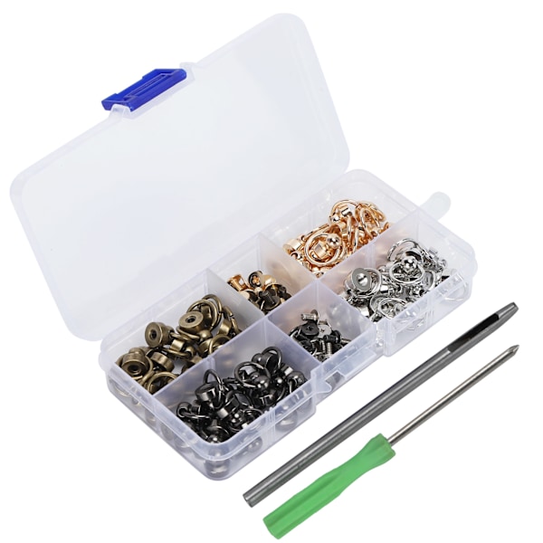 ORing Ball Post Rivet Set DIY Läderhantverk Kläder Väskor Telefon Skal Tillbehör