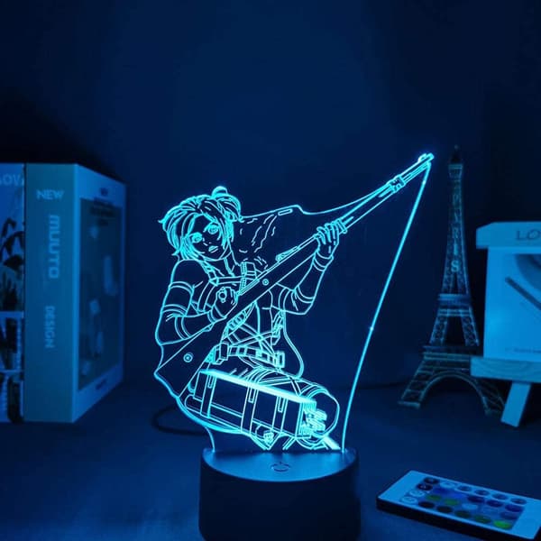 Attack on Titan 3D Anime Lampe Natt Levi Ackerman Illusjon N