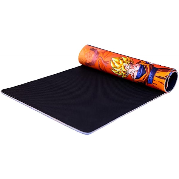 Dragon Ball - Saiyan 90x40 cm - LED-belyst hurtiggående overflate spillmusematte (90x40 cm, Dragon Ball - Anime)