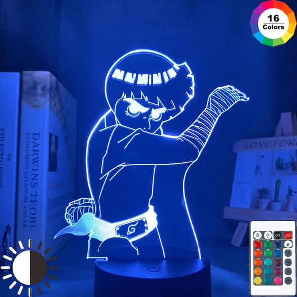 Naruto Kakashi Uchiha Sasuke 3D Illusjon Nattlys Lampe Sm