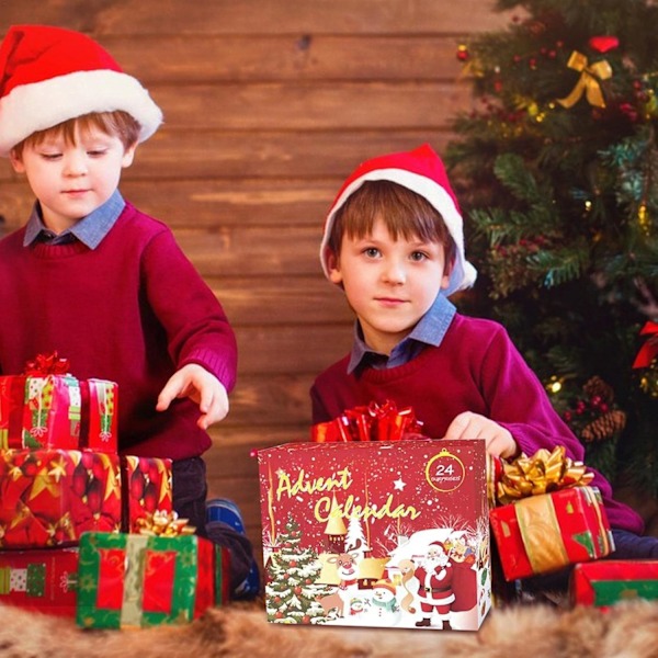 Julkalender Blind Box, 24-delad Julgåvosats - 24 Dagars Julnedräkningspresent, Julkalender Överraskningsgåva för Barn C