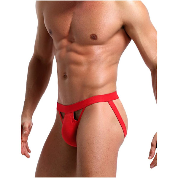 Herr Athletic Supporter Stretch Underwear Mesh Jock Strap Multipack Red L