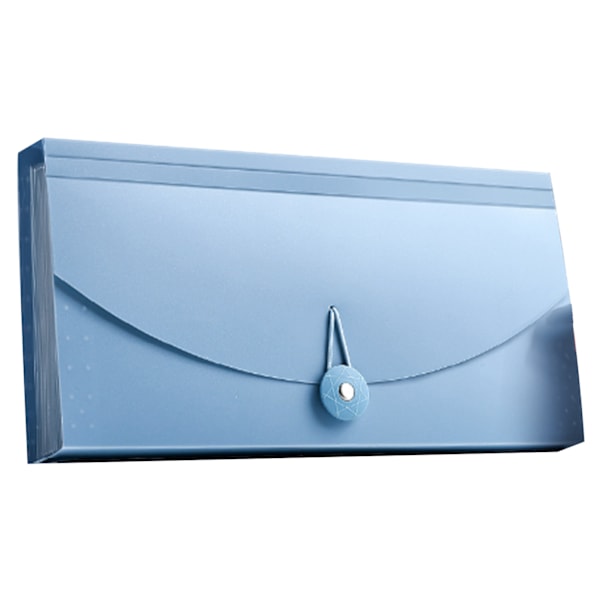 Expanding File Folder 13 Pockets Professional Waterproof Documents File Folder for VAT Invoice Receipts Blue