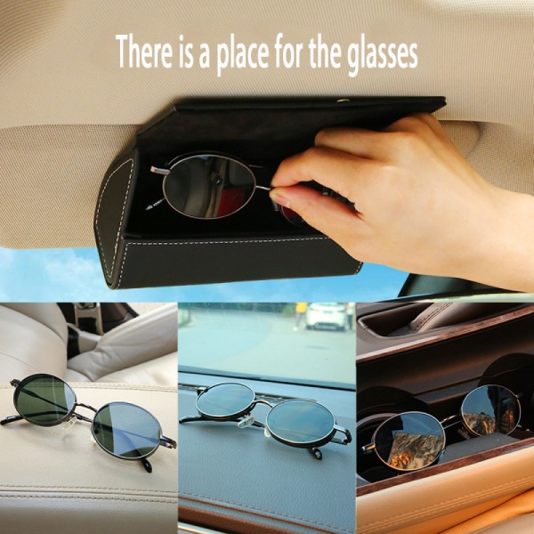 Solbrilleholder til bil, Bilvisir Solbrilleetui med Hid