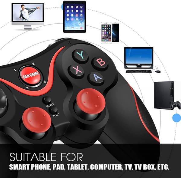 S3‑Trådløs spilcontroller Gamepad Joystick til iOS/Android