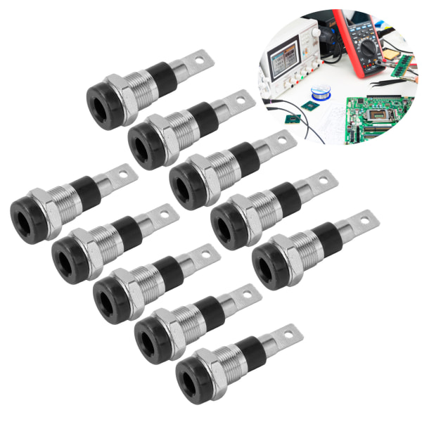 10Pcs Banana Socket 4mm Good Electrical Conductivity Stable Transmission Connector Terminals for Industrial Equipment