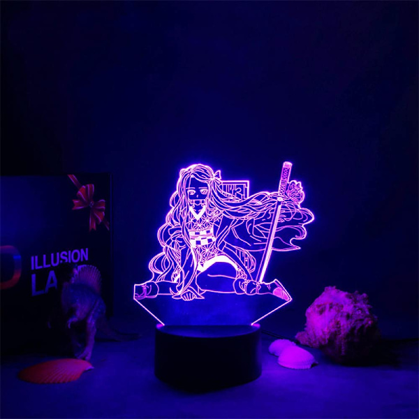 Demon Slayer Nezuko Kamado lampa Anime Light 3D LED nattlampa