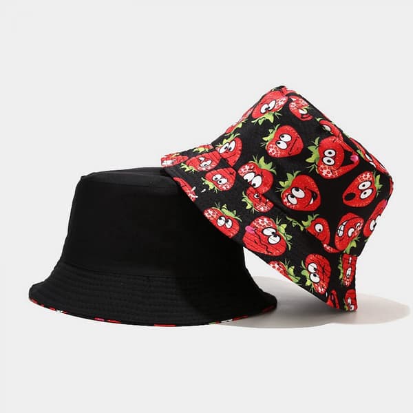 Unisex 100% Bomull Sammenleggbar Bøttehatt Solhatt Ensfargede D