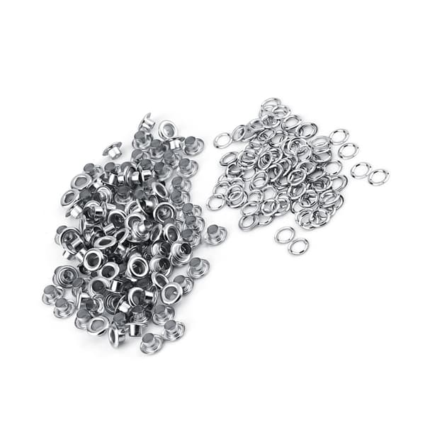 5mm Metall Öglor Brickor Hål Öglor Scrapbooking Läderhantverk (Silver)
