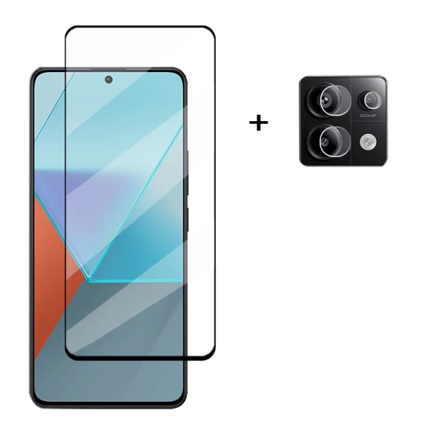 För Redmi Note 13 Pro 5G Heltäckande cover i härdat glas